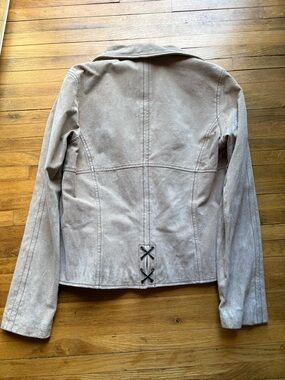 Vintage Women's Suede Jacket with Back Lace Detail